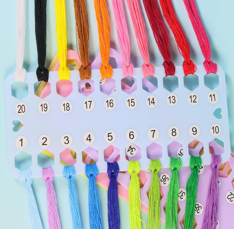 Hyamass 10-Pack Embroidery Floss Organizer Cards - Durable Cross Stitch Thread Holders Storage Tool, Portable Craft Storage for Sewing/Needlework Projects - Image 2